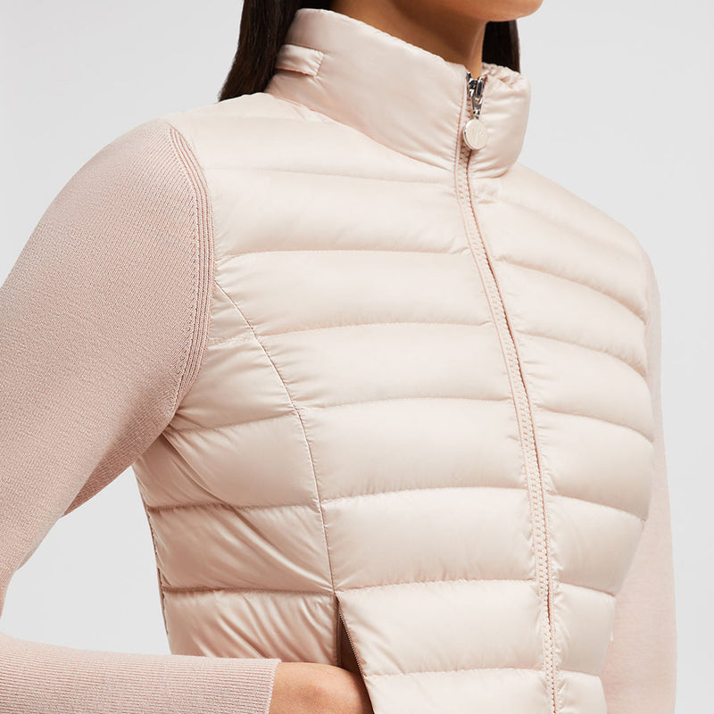 PADDED WOOL ZIP-UP CARDIGAN