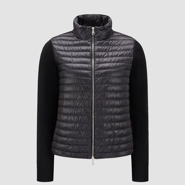 PADDED WOOL ZIP-UP CARDIGAN