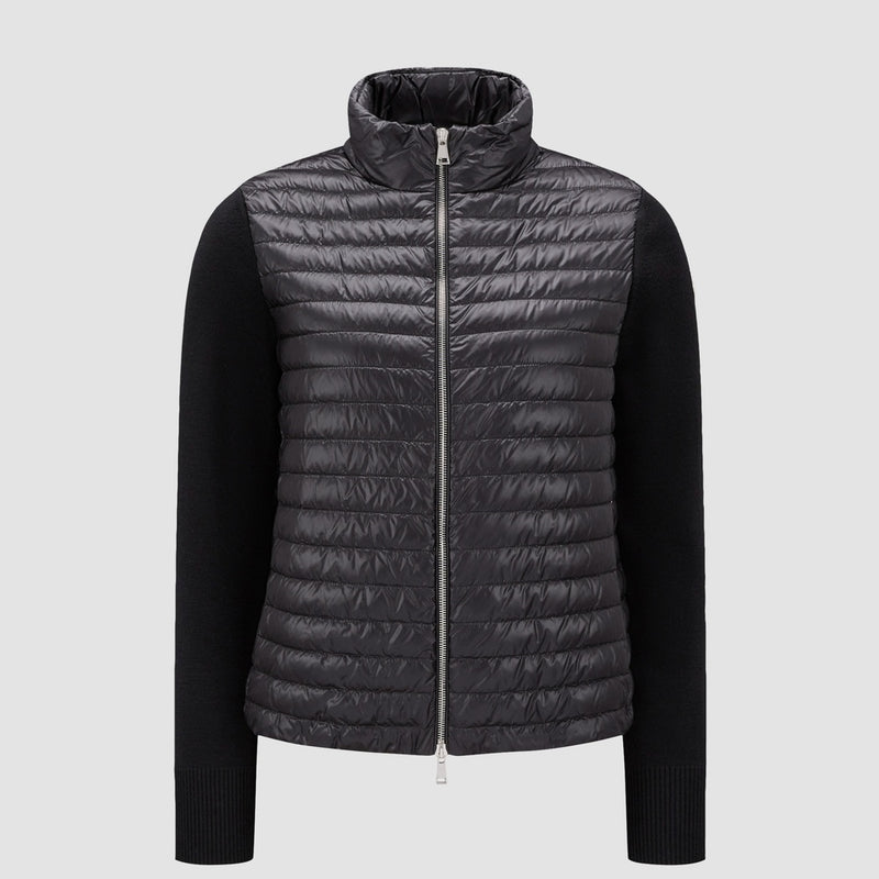 PADDED WOOL ZIP-UP CARDIGAN