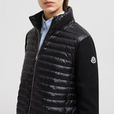 PADDED WOOL ZIP-UP CARDIGAN