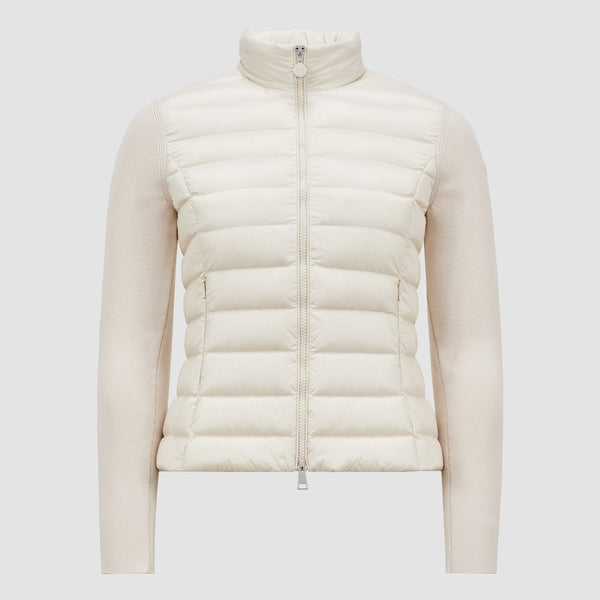 PADDED WOOL ZIP-UP CARDIGAN