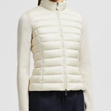 PADDED WOOL ZIP-UP CARDIGAN