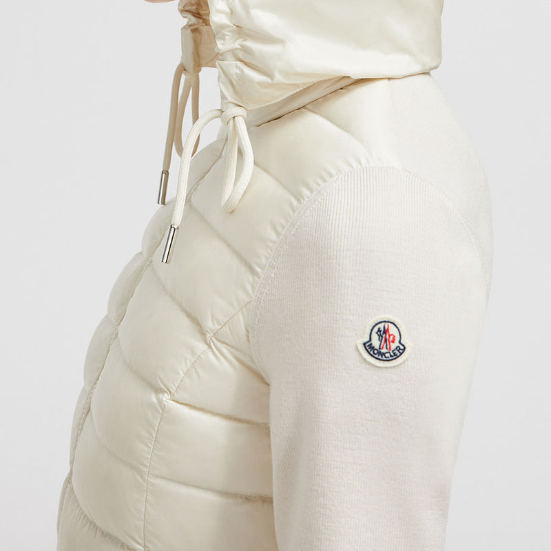 PADDED WOOL ZIP-UP CARDIGAN