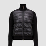 PADDED WOOL ZIP-UP CARDIGAN