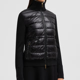 PADDED WOOL ZIP-UP CARDIGAN