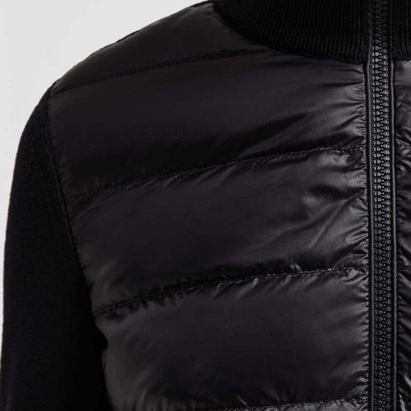 PADDED WOOL ZIP-UP CARDIGAN