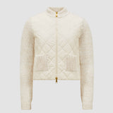 PADDED COTTON ZIP-UP CARDIGAN