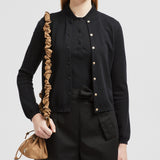 EMBROIDERED LOGO COTTON CARDIGAN