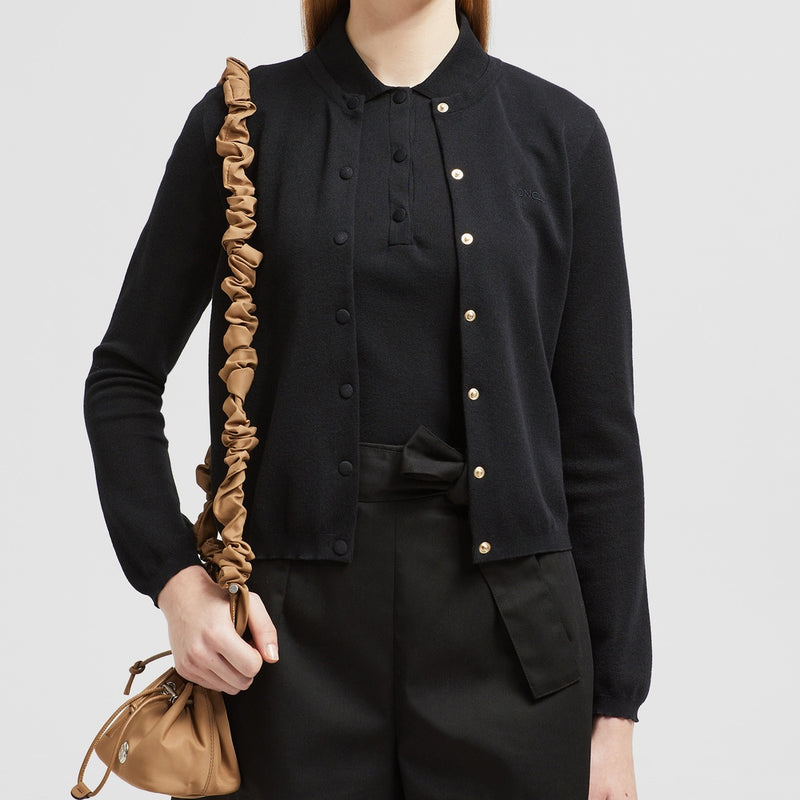 EMBROIDERED LOGO COTTON CARDIGAN