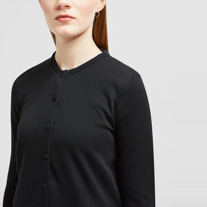 EMBROIDERED LOGO COTTON CARDIGAN