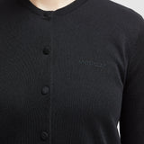 EMBROIDERED LOGO COTTON CARDIGAN