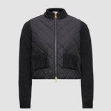 PADDED COTTON ZIP-UP CARDIGAN