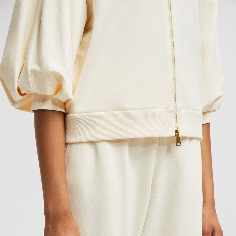 COTTON ZIP-UP HOODIE