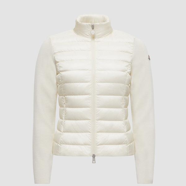 PADDED WOOL ZIP-UP CARDIGAN