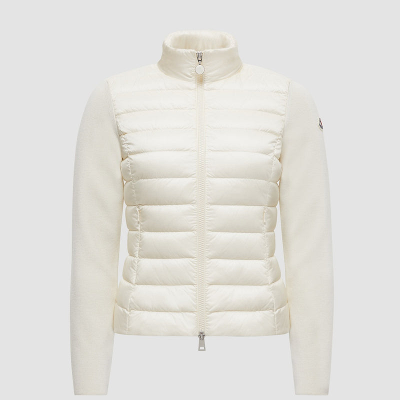 PADDED WOOL ZIP-UP CARDIGAN