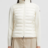 PADDED WOOL ZIP-UP CARDIGAN