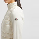 PADDED WOOL ZIP-UP CARDIGAN