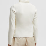 PADDED WOOL ZIP-UP CARDIGAN