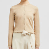 EMBROIDERED LOGO COTTON CARDIGAN