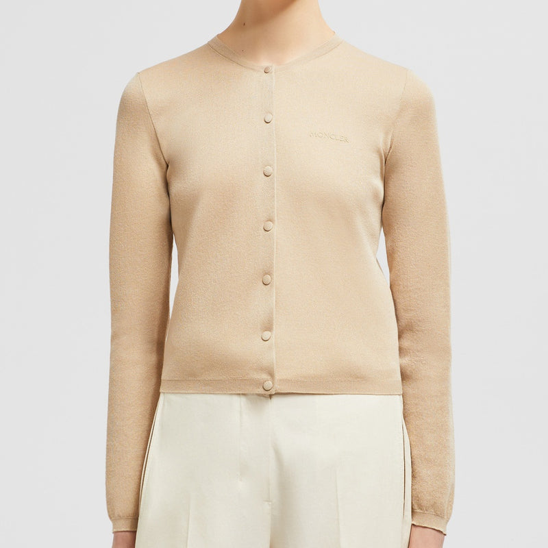 EMBROIDERED LOGO COTTON CARDIGAN