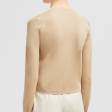 EMBROIDERED LOGO COTTON CARDIGAN