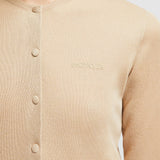 EMBROIDERED LOGO COTTON CARDIGAN
