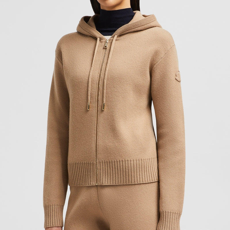 WOOL & CASHMERE ZIP-UP HOODIE