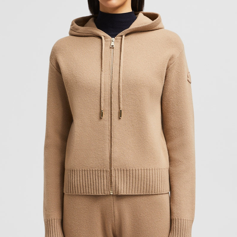 WOOL & CASHMERE ZIP-UP HOODIE