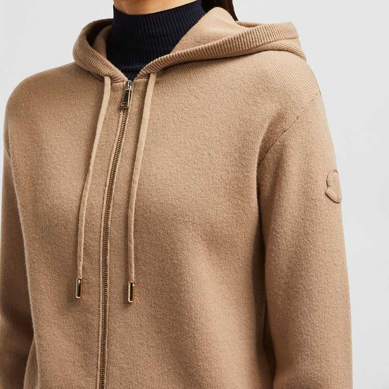 WOOL & CASHMERE ZIP-UP HOODIE