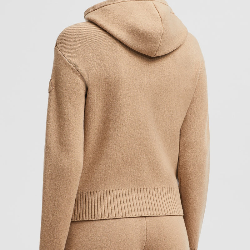 WOOL & CASHMERE ZIP-UP HOODIE