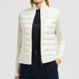 PADDED WOOL ZIP-UP CARDIGAN