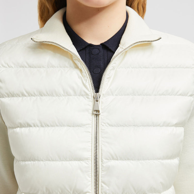 PADDED WOOL ZIP-UP CARDIGAN