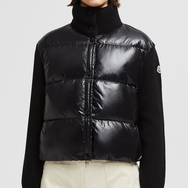 PADDED WOOL CARDIGAN