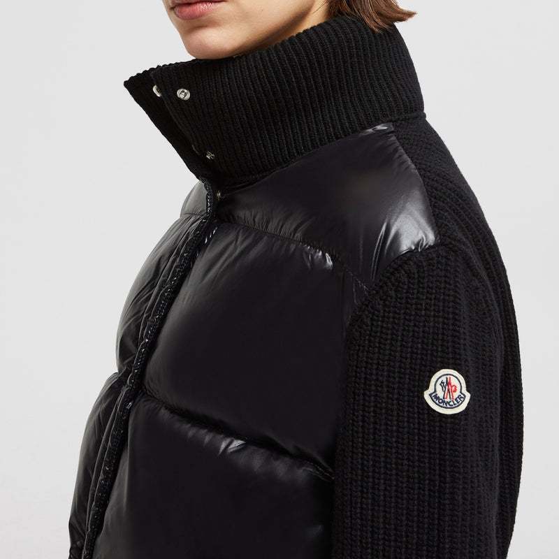 PADDED WOOL CARDIGAN