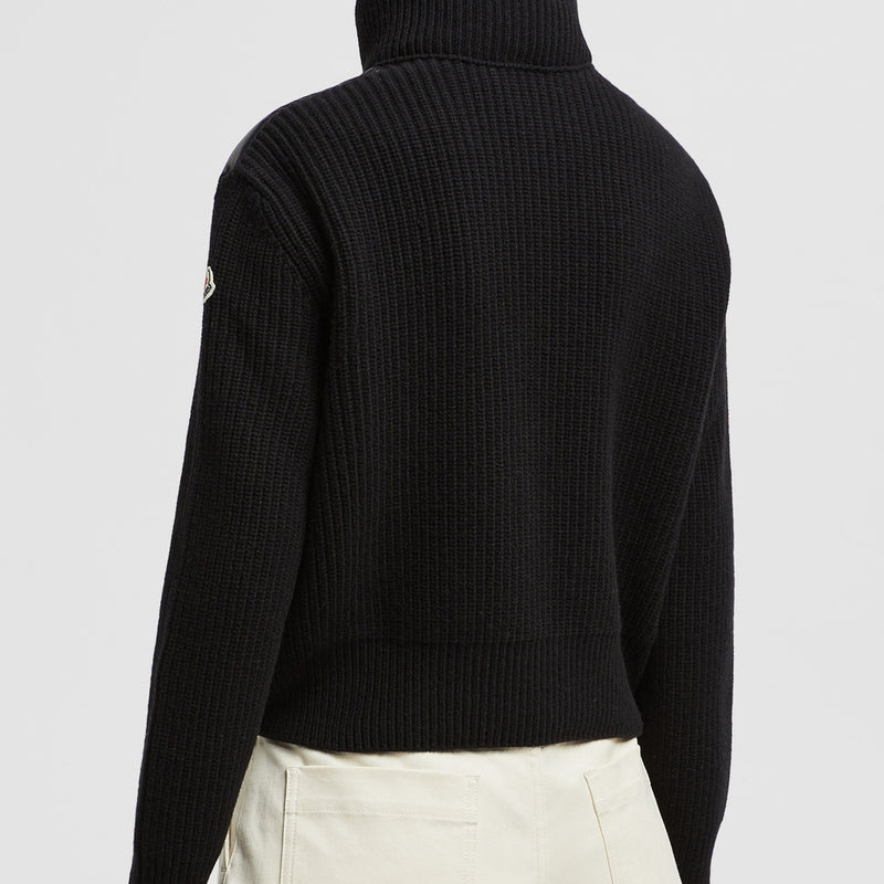 PADDED WOOL CARDIGAN