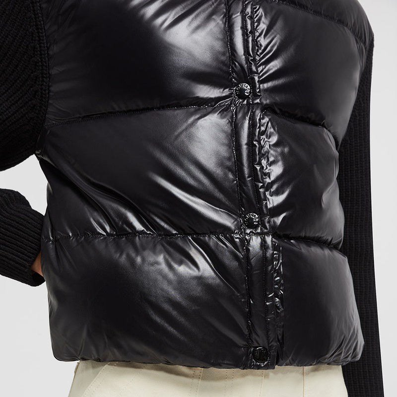 PADDED WOOL CARDIGAN