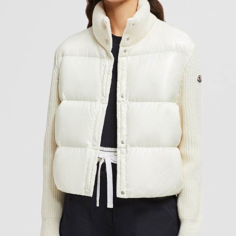 PADDED WOOL CARDIGAN