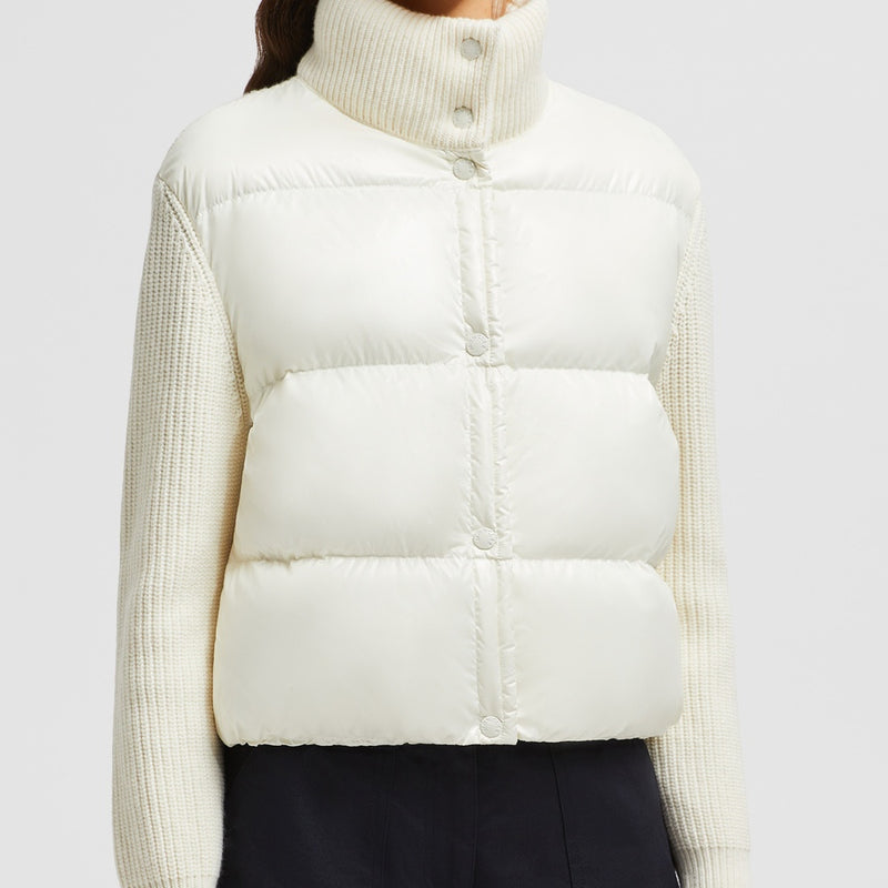 PADDED WOOL CARDIGAN