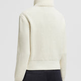 PADDED WOOL CARDIGAN