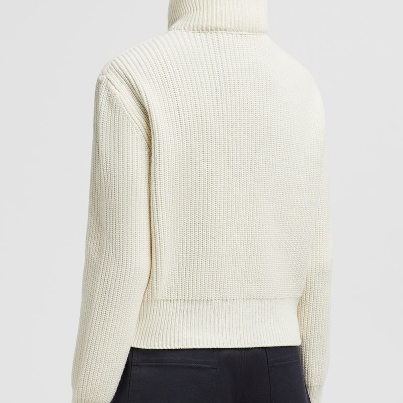 PADDED WOOL CARDIGAN