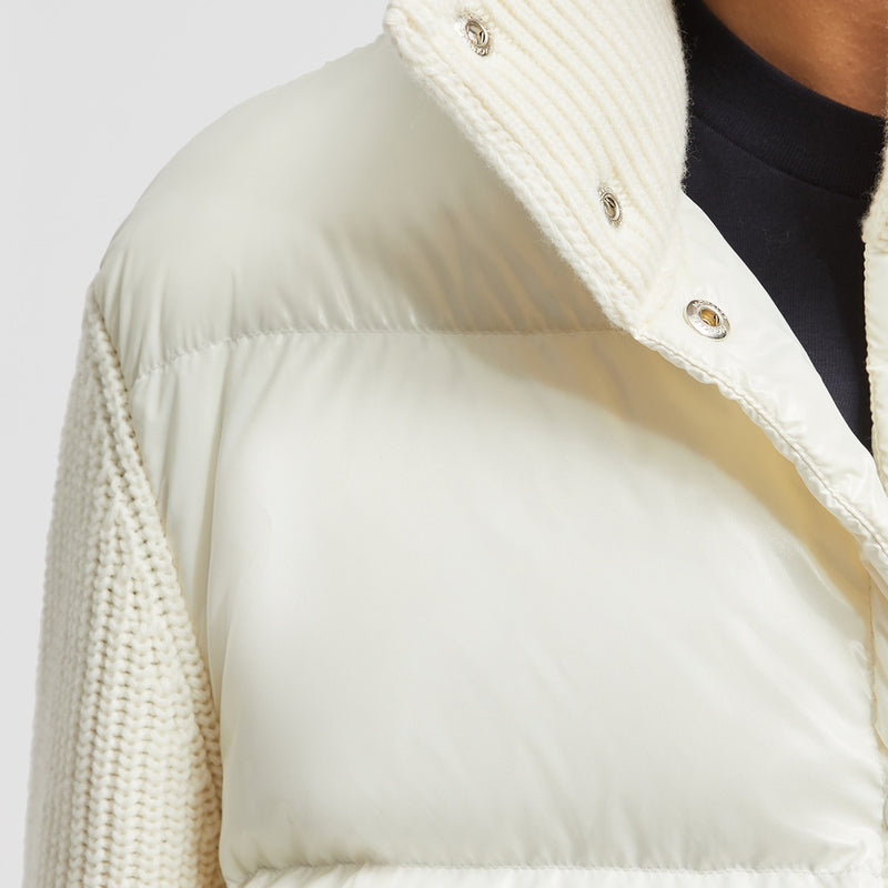 PADDED WOOL CARDIGAN