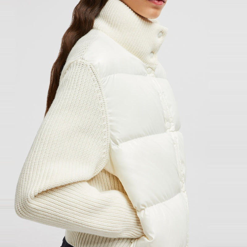 PADDED WOOL CARDIGAN