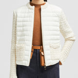 PADDED COTTON ZIP-UP CARDIGAN