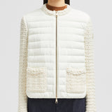 PADDED COTTON ZIP-UP CARDIGAN