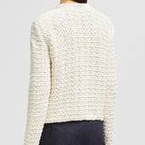 PADDED COTTON ZIP-UP CARDIGAN