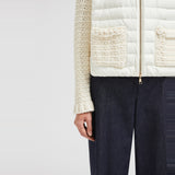 PADDED COTTON ZIP-UP CARDIGAN