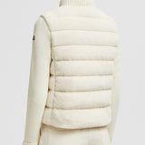 PADDED WOOL & TEDDY ZIP-UP CARDIGAN