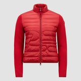 PADDED SNAKE-QUILTED COTTON CARDIGAN