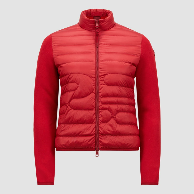 PADDED SNAKE-QUILTED COTTON CARDIGAN