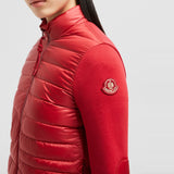 PADDED SNAKE-QUILTED COTTON CARDIGAN